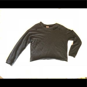 Black ripped sweater